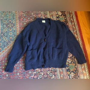 Navy blue wool Babaa sweater. Worn 10-15 times.